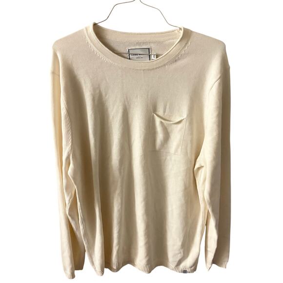 Long Wharf Supply Newport SeaWell Pocket Crew Sweater XL Men’s Cream - Picture 1 of 5